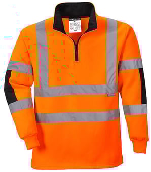 picture of Portwest Orange Hi Vis Xenon Rugby Shirt - PW-B308ORR