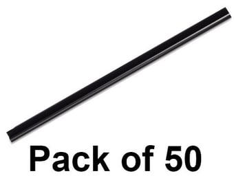 picture of Durable - Spine Binding Bars A4 - Black - 6mm - Pack of 50 - [DL-293101]