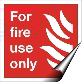 Picture of For Fire Use Only Sign - 200 X 200Hmm - Self Adhesive Vinyl - [AS-FI22-SAV]