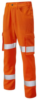Picture of Yelland - Hi-Vis Orange Poly/Cotton Cargo Trouser - Tall Leg - LE-CT03-O-T