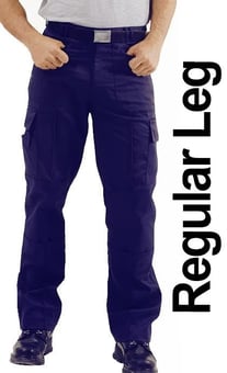 picture of Navy Action Mens Workwear Trousers - REGULAR LEG - [AP-AA74-NAVY-REG] - (DISC-R)