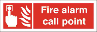 picture of Fire Alarm Call Point Sign - 300 X 100Hmm - Rigid Plastic - [AS-FI2-RP]