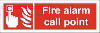 Picture of Fire Alarm Call Point Sign - 300 X 100Hmm - Rigid Plastic - [AS-FI2-RP]