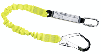 picture of Portwest - FP53 - Single Elasticated Lanyard With Shock Absorber - Yellow - [PW-FP53YER]