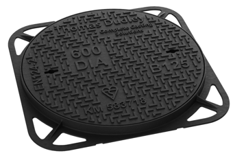 picture of B125KM Ductile Iron Solid Top Cover & Frame - Clear Opening - 600mm Dia x 75mm - [TD-330944] - (NICE)