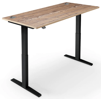 picture of Yo-Yo DESK PRO 2 Black Frame with Timber Desk Top - YYO-YD-PRO-2-B/1200700TIM