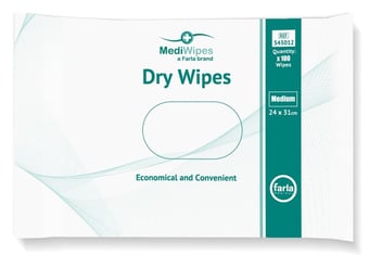 picture of MediWipes Medium Dry Wipes - Pack of 100 - [FA-545012] - (DISC-W)