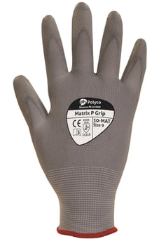 picture of Polyco Matrix P Grip Grey Gloves - BM-30-MAT