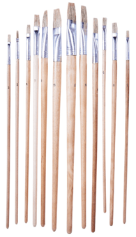 picture of Amtech 12 Piece Flat Tip Art Brush Set - [DK-S4145]