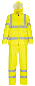 Picture of Portwest - H448 - Hi-Vis Packaway Rainsuit - Yellow - 190T Plain Weave - 200g - PW-H448YER