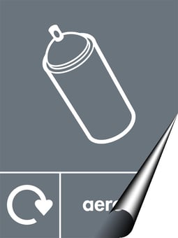 Picture of Recycling Signs - Aerosols - 300 X 400Hmm - Self Adhesive Vinyl - [AS-WR40-SAV]