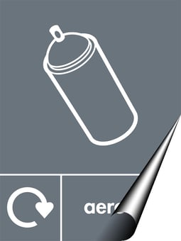 picture of Recycling Signs - Aerosols - 300 X 400Hmm - Self Adhesive Vinyl - [AS-WR40-SAV]