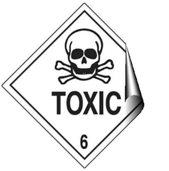 picture of Toxic Label - Large - 200 X 200Hmm - Self Adhesive Vinyl - [AS-DA10-SAV]
