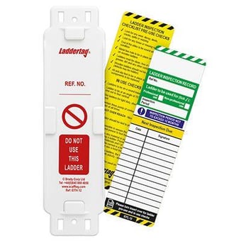 picture of Scafftag Ladder Pack - Box of 10 Holders, 10 Inserts & 1 Permanent Marker Pens - [SC-EITH/L12]