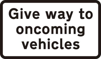 picture of Spectrum 879 x 484mm Dibond ‘Give Way To Oncoming Vehicles’ - Without Channel – [SC-XOCI-14045-1]
