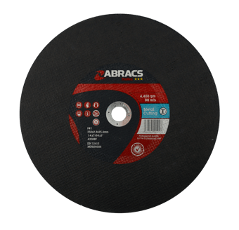 picture of Abracs Proflex 350mm x 2.8mm x 25mm Flat Metal Cutting Disc - A30S4BF Grade - Box of 25 - [ABR-PF3502825FM]