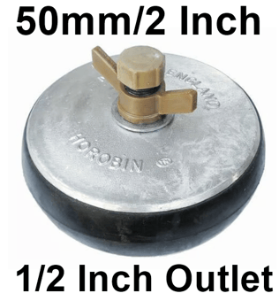 picture of Horobin 50mm/2 Inch Aluminium Drain Plug - 1/2 Inch Outlet - [HO-71022]