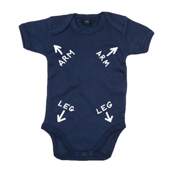 picture of Arm Leg Baby Bodysuit Nautical Navy - PRS-KB000003