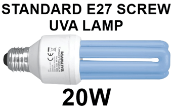 picture of Sylvania 20W Standard E27 Screw UVA Lamp - [BP-LL20WX-S]