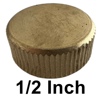 picture of Horobin 1/2 Inch Brass Cap For 1.5 to 6 Inch Drain Plugs - [HO-79025]