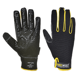 picture of Portwest A730 Supergrip High Performance Black Gloves - PW-A730B - (DISC-R)