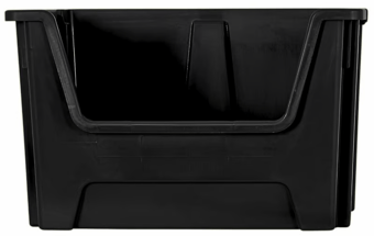 Picture of BiGDUG Large Recycled Plastic Stacking Pick Bin - 320h x 495w x 390d mm - 50L - Black - Box Deal of 10 - [IH-BDU-E54SBBK] - (LP)