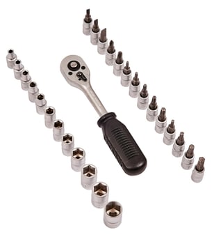 picture of Amtech 1/4 Inch Drive Socket and Bit Set - 27 Piece - [DK-I0225]