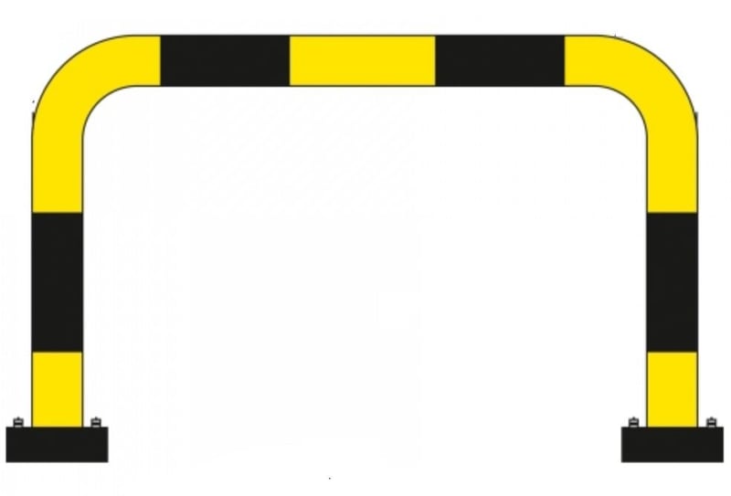 Picture of BLACK BULL FLEX Protection Guard - Indoor Use - (H)640 x (W)1000mm - Yellow/Black - [MV-196.29.617]