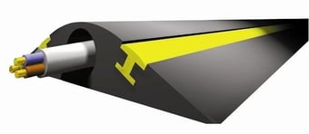 Picture of Industrial (Sold as Single 4.5 Meter Roll) 20mm Diameter Hole - Temporary Reusable Traffic Calming Cable Protector 4.5 Meter Long -  Two Products in One - No Fixing Required - [VS-TTC/1]