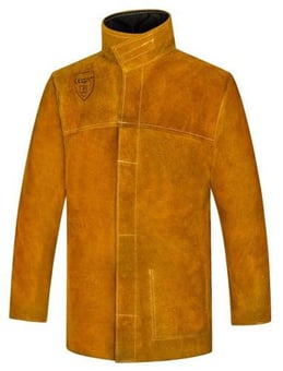 picture of Rhino Tec Tan Brown Comfort Leather/Fabric Welders Jacket - FU-JK269 - (DISC-R)
