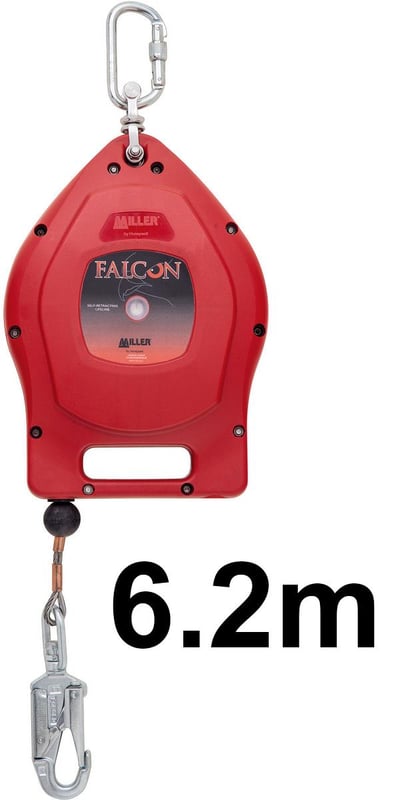 Honeywell Miller - Falcon Block Galvanised Cable/Snap Hook Steel - 6.2m - [HW-1011728]