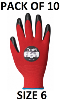 picture of X-DURA Flat Nitrile - Size 6 - Pack of 10 - TS-TG1170-6X10 - (AMZPK2)