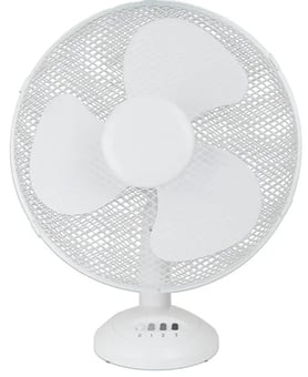 picture of Oscillating 12" White Desk Fan - [PD-S12DESKFAN1PKB]
