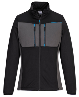 Picture of Portwest T756 - WX3 Full Zip Tech Fleece Black - PW-T756BKR