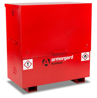 picture of ArmorGard - FlamBank FBC4 - Hazardous & Flammable Materials Chest - Internal Dimensions 1185mm x 605mm x 1185mm - 85L Sump Capacity - [AG-FBC4]