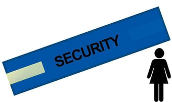 Picture of Blue - Ladies Pre Printed Arm band - Security - 10cm x 45cm - Single - [IH-ARMBAND-B-SEC-B-S]