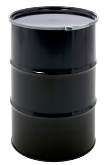 picture of BiGDUG Open Top Steel Drum - Black - 874h x 594dia mm - 205 Litre Capacity - [BDU-PATOTSD210] - (LP)