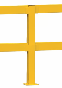 Picture of QMP Lift Out Rail Barrier - Lift Out Twin Rail - Standard Post - 900H x 80W x 80D mm - [QM-RBTRBBSX900Y]