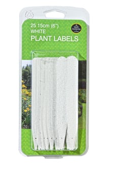 picture of Garland 15cm White Plant Labels - Pack of 25 - [GRL-W0857]