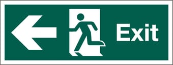 picture of Exit Pointing West Sign - 400 x 150Hmm - Rigid Plastic - [AS-SA37-RP]
