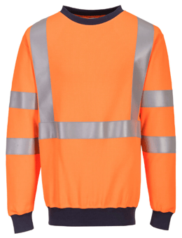 picture of Portwest Flame Resistant RIS Sweatshirt Orange - PW-FR703ORR