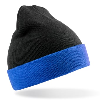 picture of Result Recycled Black Compass Beanie - Black/Royal - [BT-RC930X-BLROY]