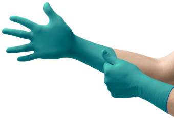 picture of Ansell Microflex 93-260 Disposable Chemical Resistant Green Glove - AN-93-260