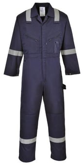 picture of Portwest - Navy Blue Iona Cotton Coverall - Action Back - 32 Inch Leg - PW-C814NAR - (PS)