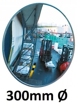 picture of Spion (Toughened Acrylic) Internal/External Use Observation Mirror - Complete with 25cm Wall Bracket - 300mm Ø - [MV-247.17.989]
