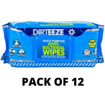 picture of Ecospill Dirteeze Multipurpose Anti-bacterial Wipes Portable Bag - Pack of 12 - [EC-HMAXF200]