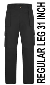 picture of Uneek Unisex Super Pro Trouser Regular - 31” Inside Leg - Black - UN-UC906R-BKR
