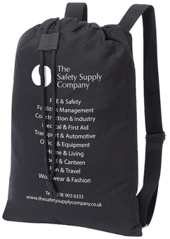 Picture of Sheffield Cotton Backpack - Black - Printed - [IH-SH5897-BLK]