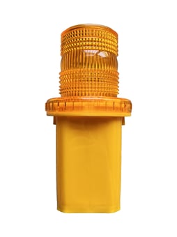 picture of Way4Now - Orange LED Traffic Light - Flashing - Photocell On - [SHU-WL-01-OR] - (DISC-W)