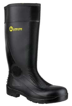 Picture of Amblers FS100 Construction Black Safety Waterproof Wellington S5 SRA - FS-21233-33993